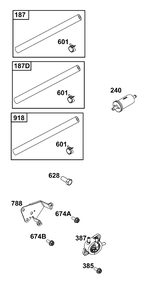 Fuel Supply Group Diagram and Parts List for 356447-0053-G1 200000 - 399999 Briggs and Stratton Engine